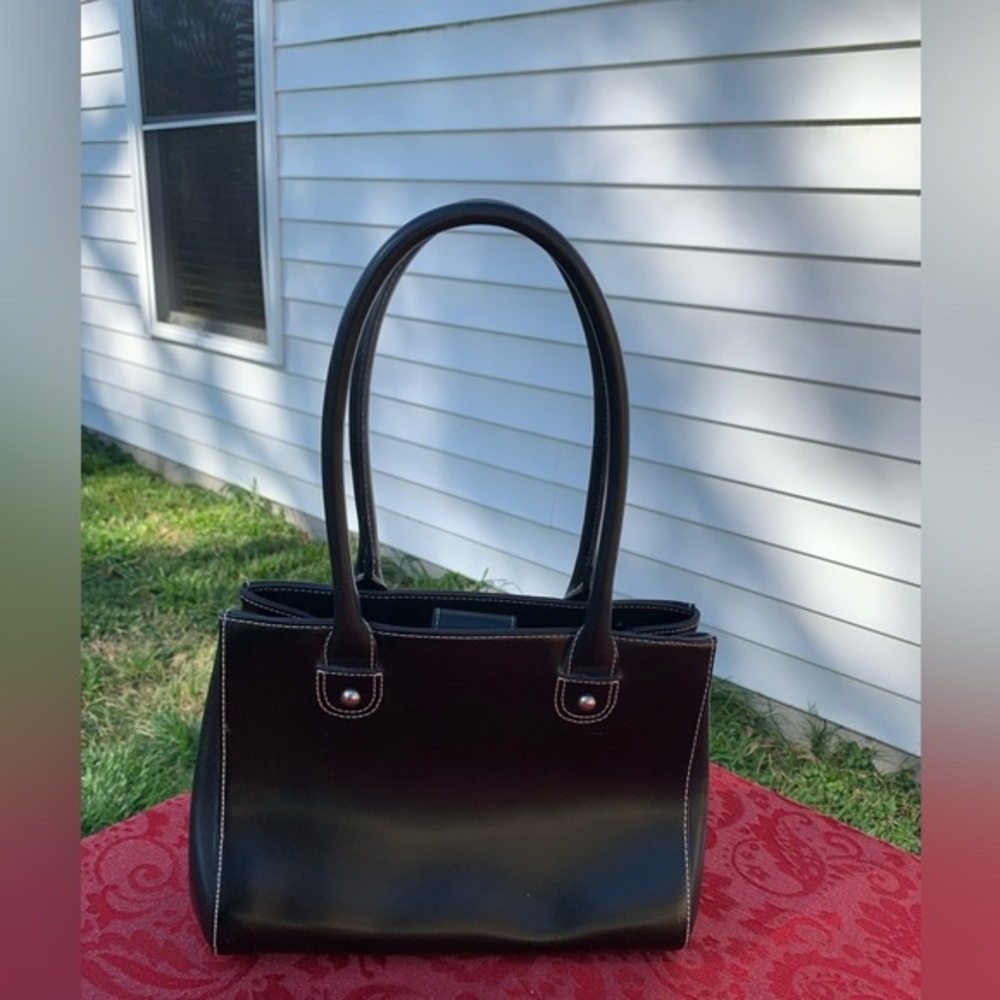 Wilson black‎ leather shoulder bag cheetah lining spring summer purse pocketbook